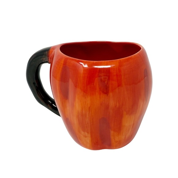 Anthropologie Cider Season Hand Painted Glazed Red Apple Mug - Picture 4 of 7